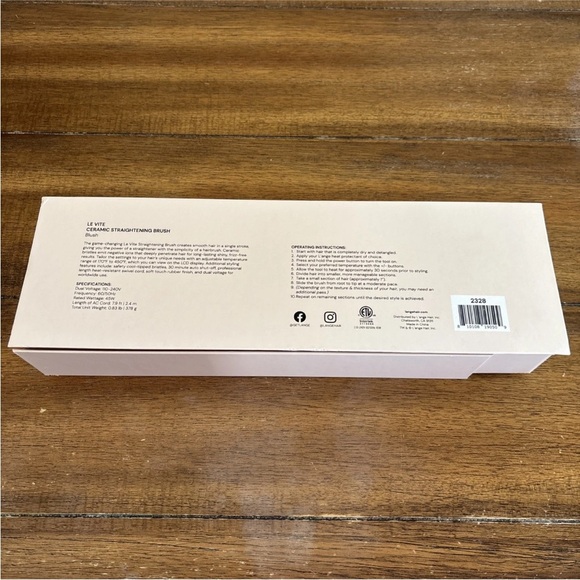 L'ange Hair Le Vite Blush Hairbrush Straightener - Picture 8 of 9